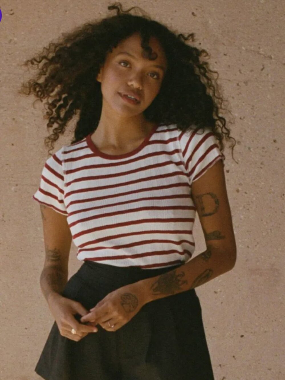 Doen Vivi Tee Auburn San Simeon Stripe
